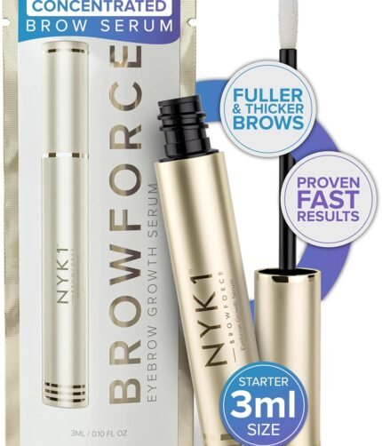 NYK1 CONCENTRATED Lash Serum For Eyelash Growth (XL - 8ml) LashForce Eyelash Serum To Grow Lashes Longer And Thicker - Eye Lash Enhancing Formula With Easy Application And Long Lasting Results